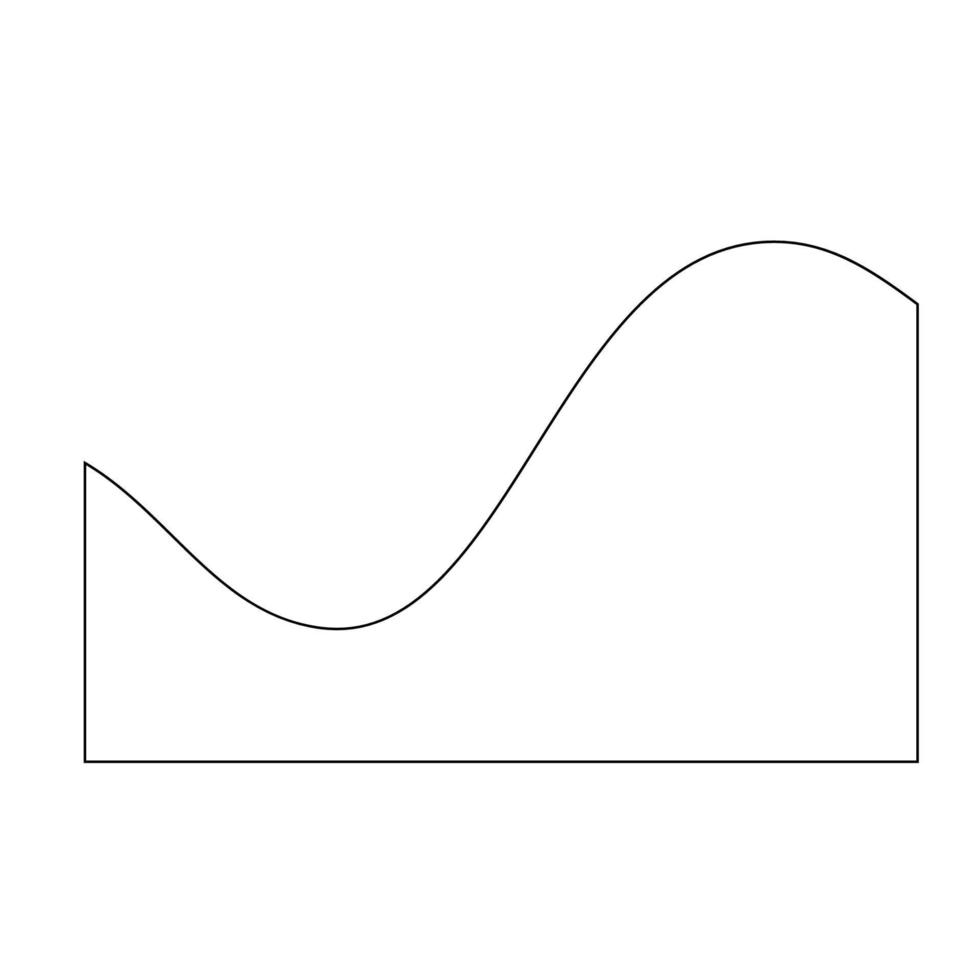 línea Arte resumen ola forma vector