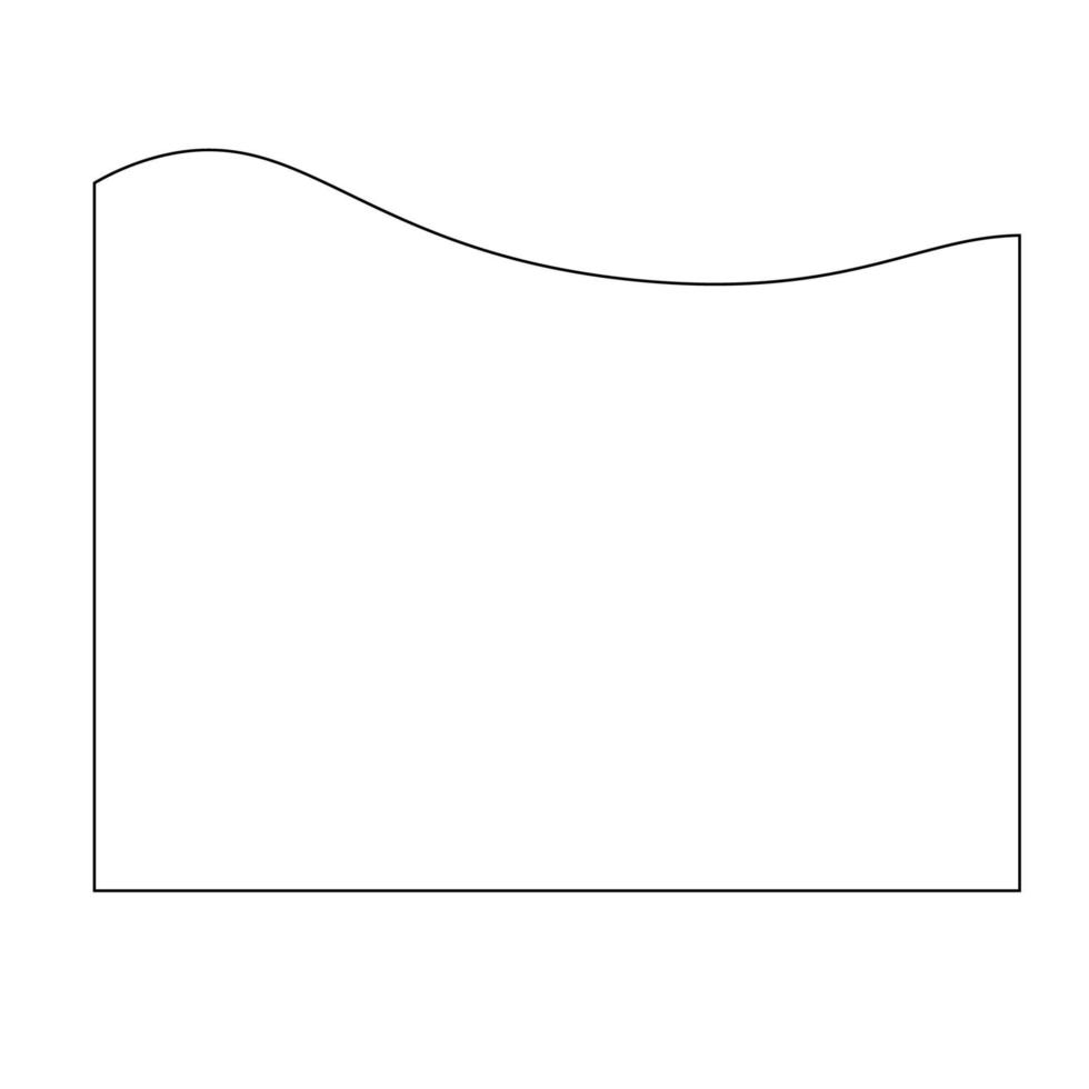 Line Art Abstract Wave Shape vector