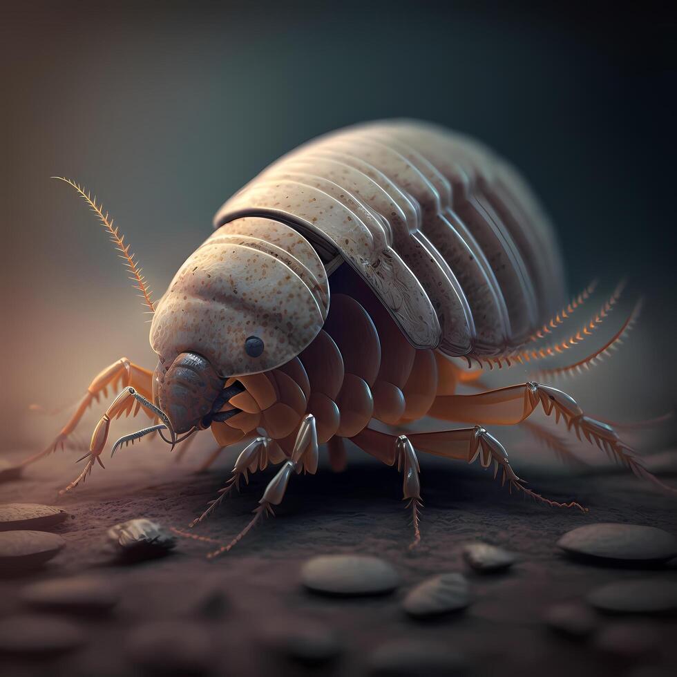 Woodlouse. aesthetic graphic art photo