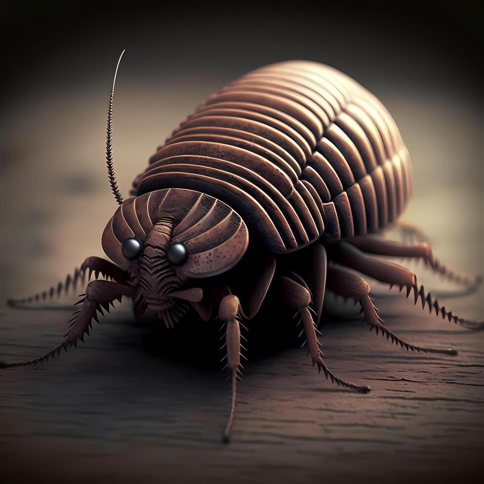 Woodlouse. aesthetic graphic art photo