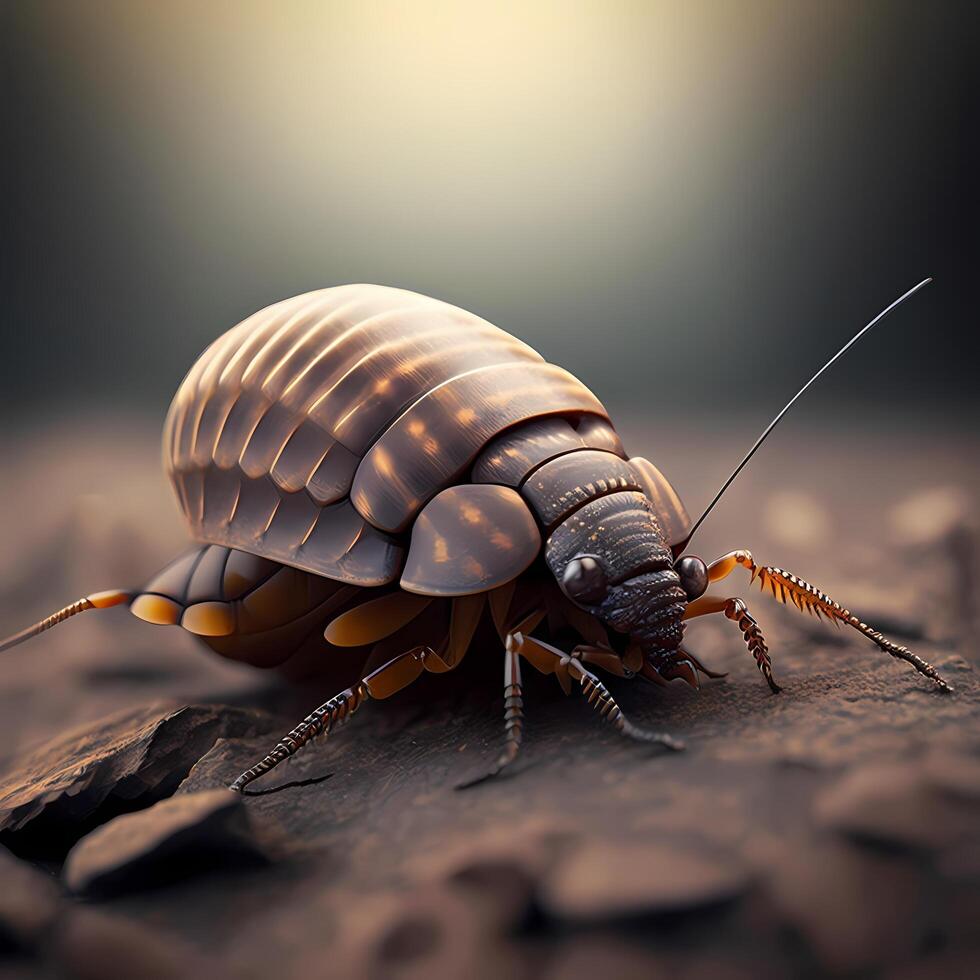 Woodlouse. AI Generated photo