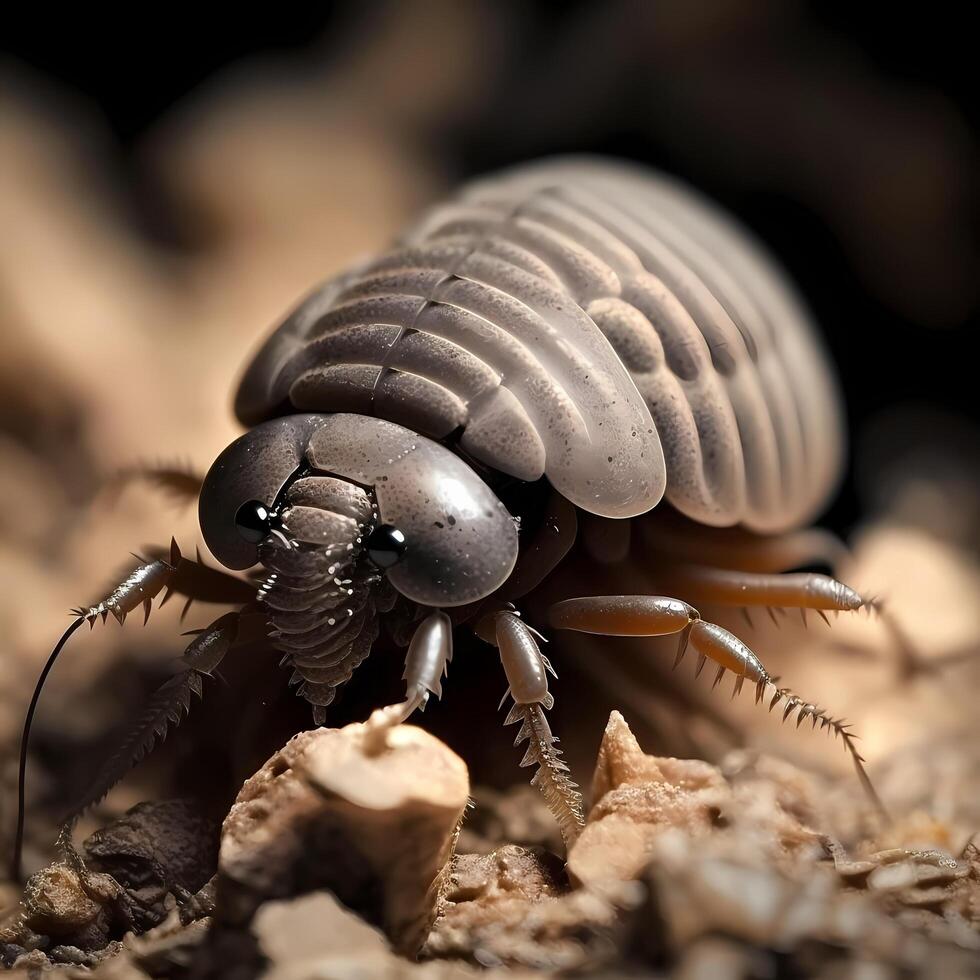 Woodlouse. aesthetic graphic art photo
