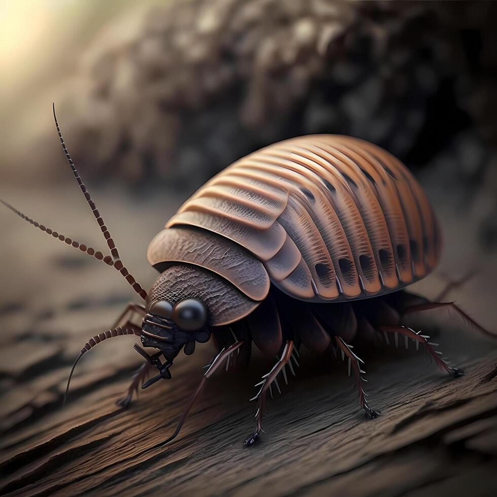 Woodlouse. aesthetic graphic art photo