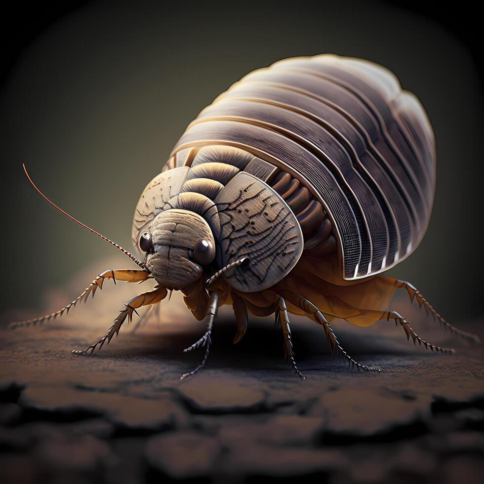 Woodlouse. aesthetic graphic art photo
