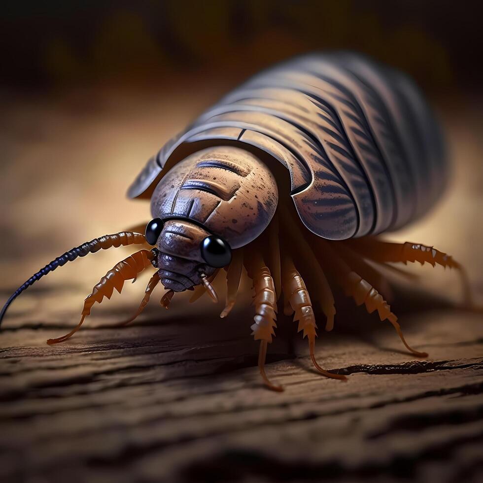 Woodlouse. aesthetic graphic art photo