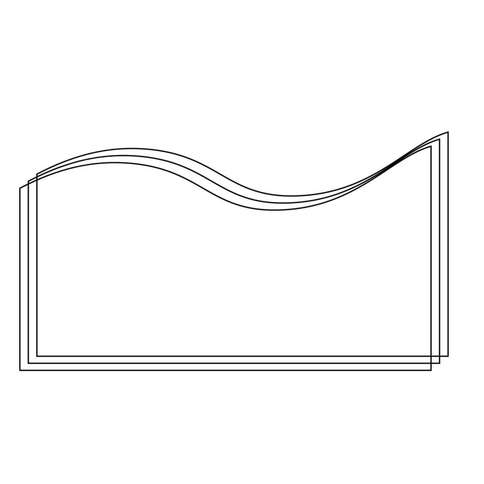 vector monoline ola resumen forma