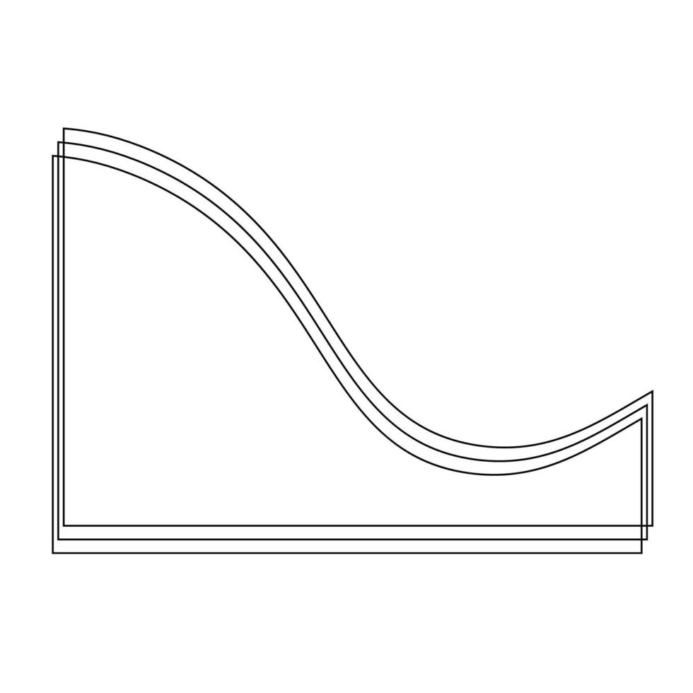 Vector Monoline Wave Abstract Shape
