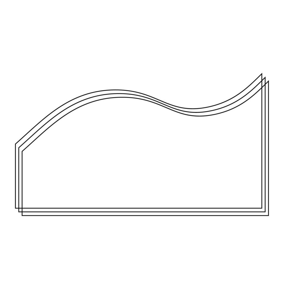 vector monoline ola resumen forma