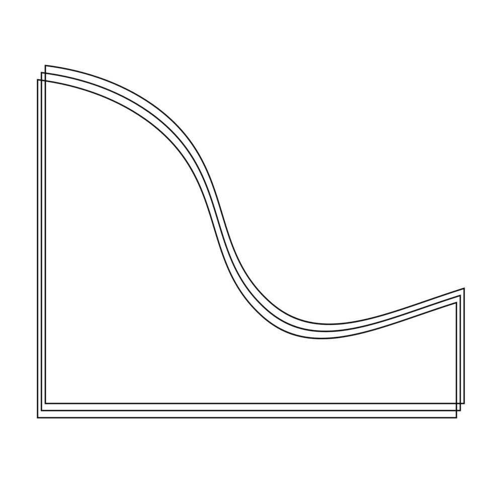 vector monoline ola resumen forma