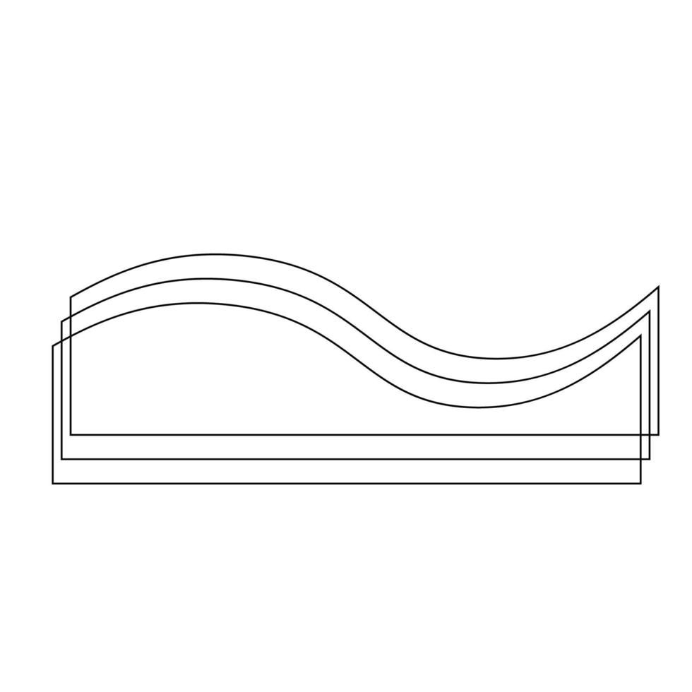 vector monoline ola resumen forma