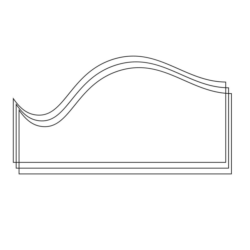 vector monoline ola resumen forma