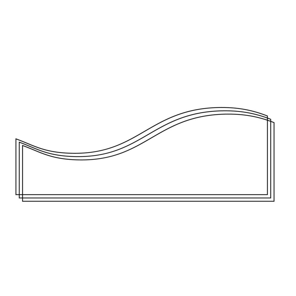 Vector Monoline Wave Abstract Shape