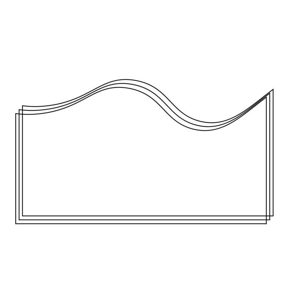 vector monoline ola resumen forma