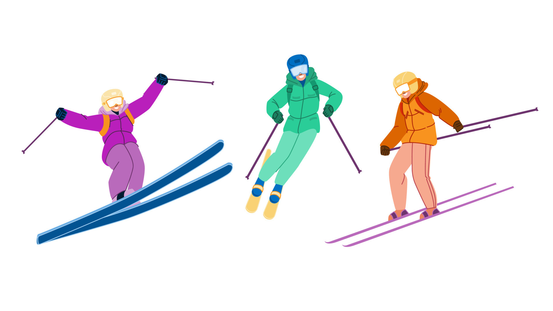 skiing snow winter vector 21752892 Vector Art at Vecteezy