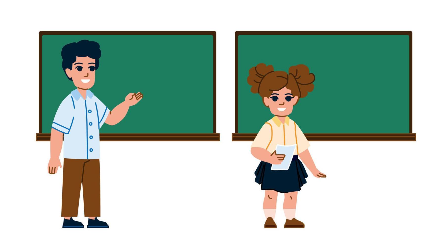 kid explain lesson vector