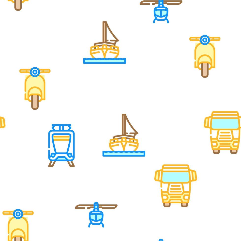 transport transportation car vector seamless pattern