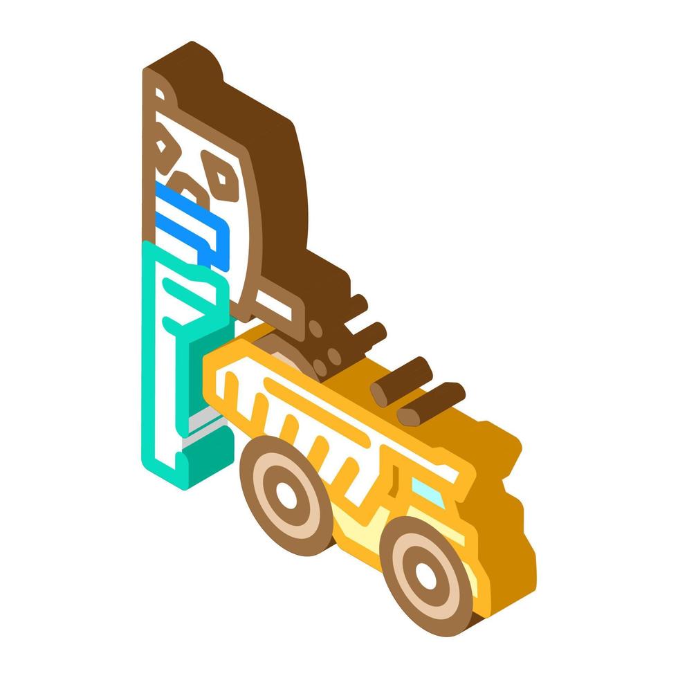 oxide ore processing copper isometric icon vector illustration