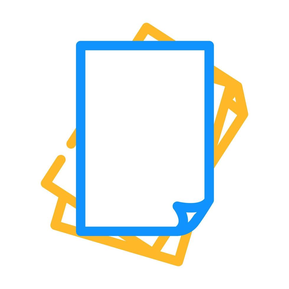 sheet paper document color icon vector illustration