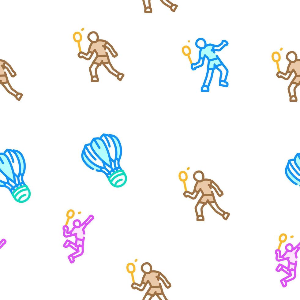 badminton shuttlecock competition vector seamless pattern