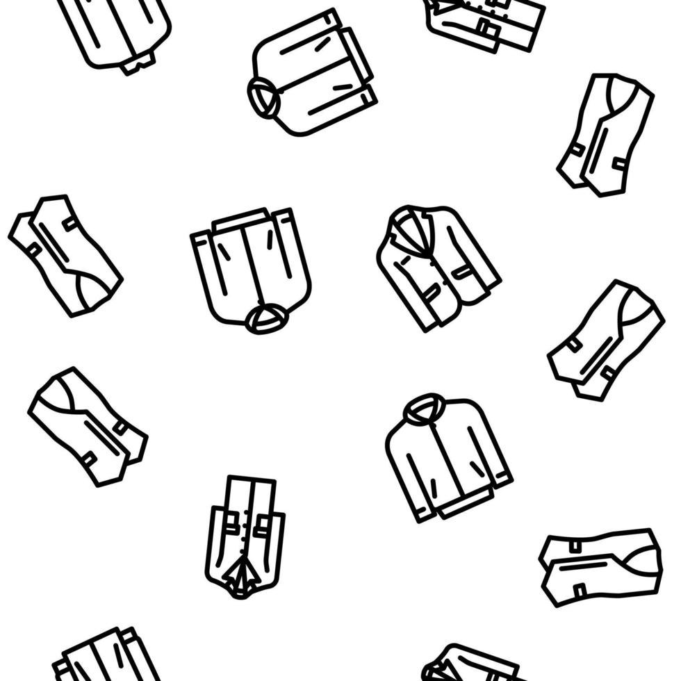 outerwear male clothes vector seamless pattern