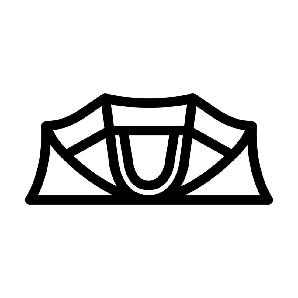 house tent vacation line icon vector illustration