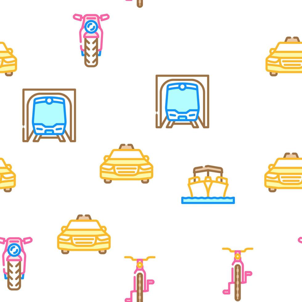 transport transportation car vector seamless pattern