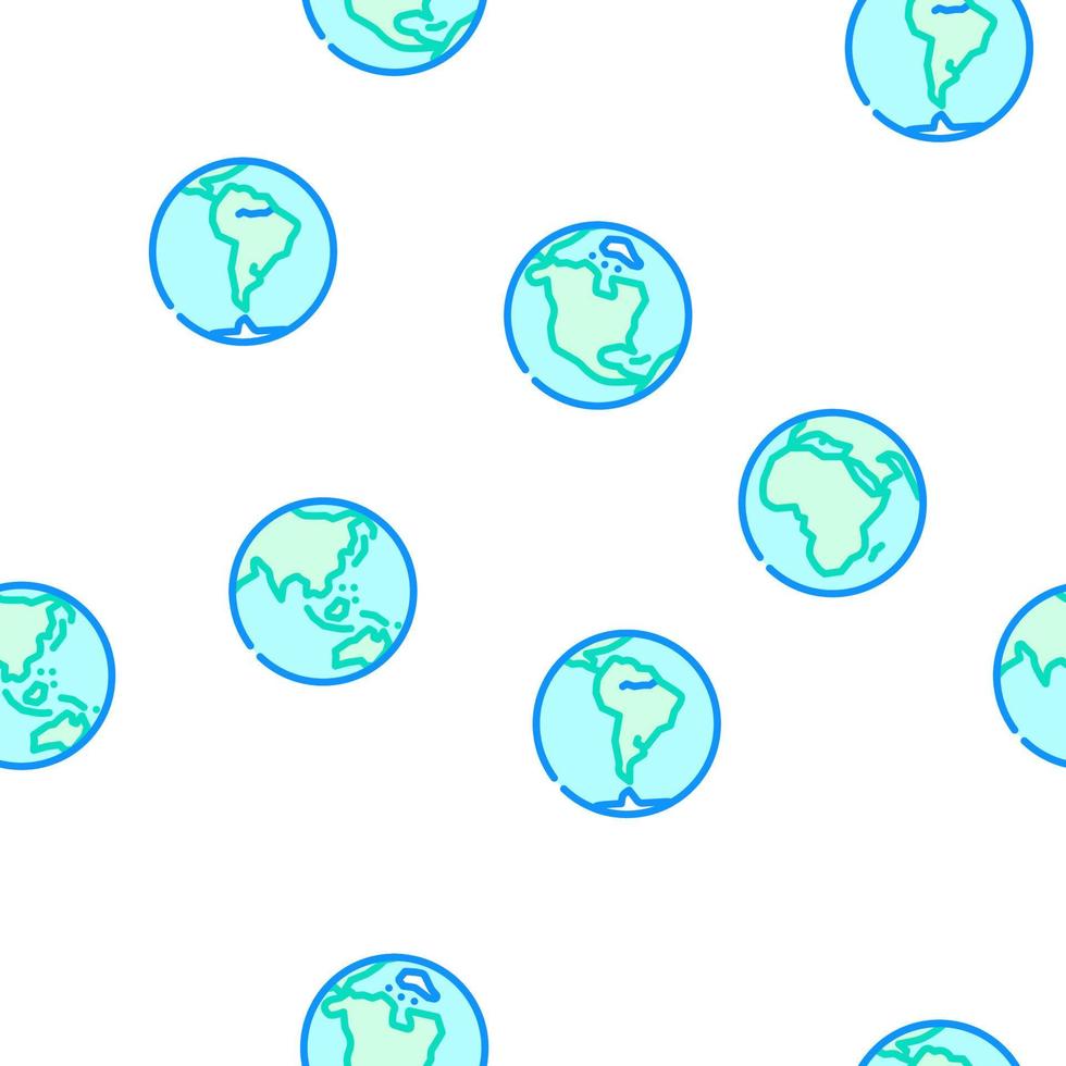 earth world globe planet vector seamless pattern
