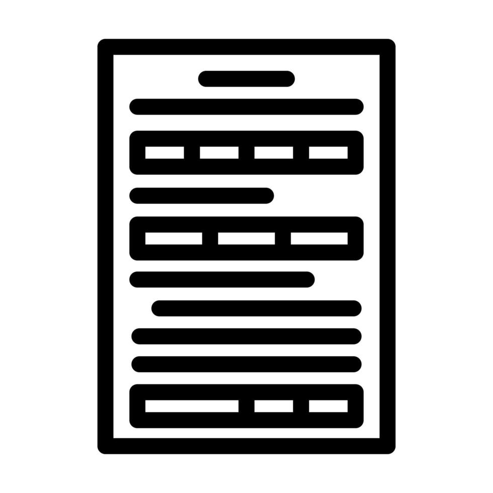 form paper document line icon vector illustration