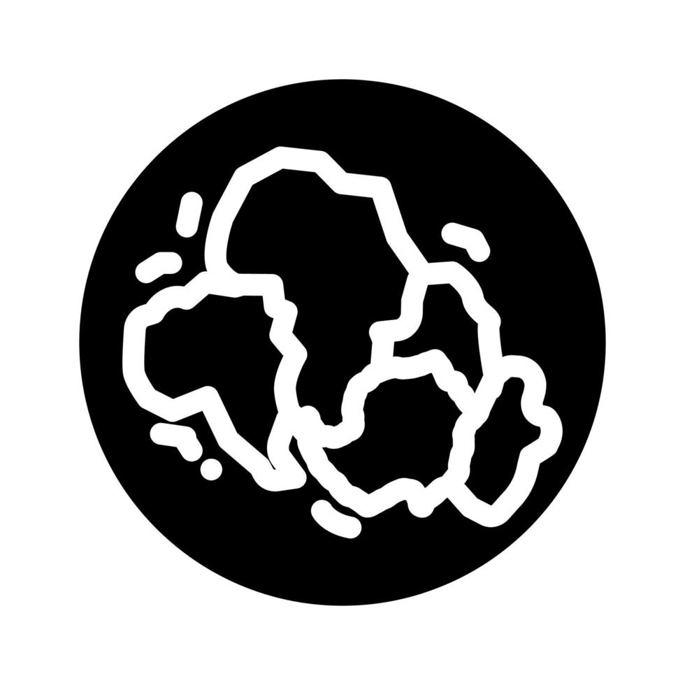 gondwana earth continent map glyph icon vector illustration
