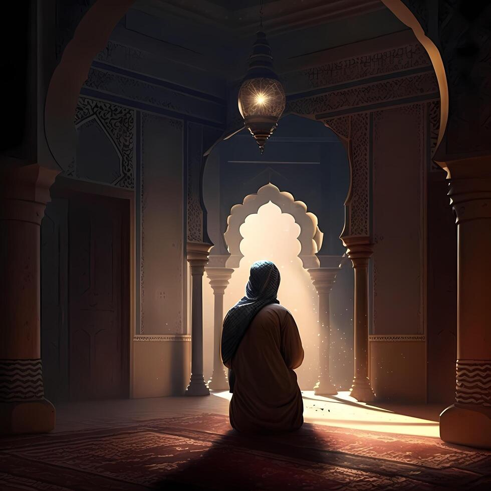 Moslem Prayer At Mosque. 21753495 Stock Photo at Vecteezy