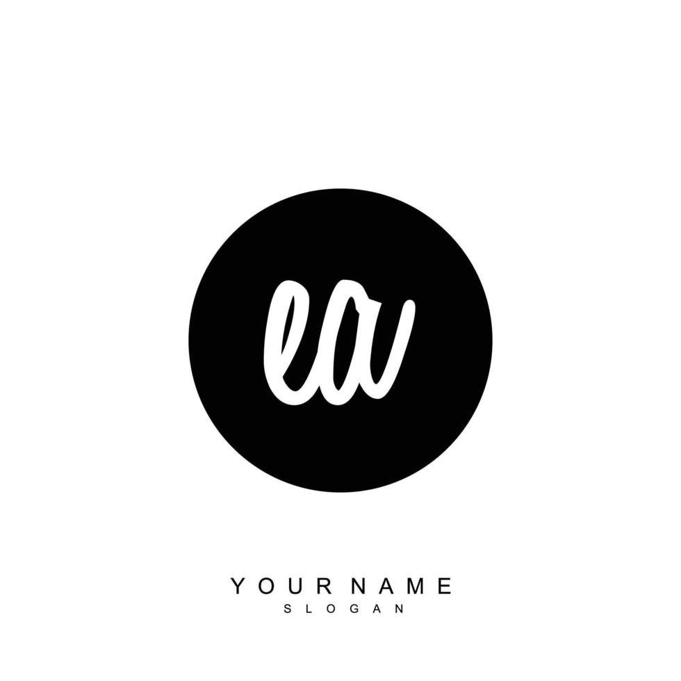 Initial EA Monogram with Grunge Template Design vector