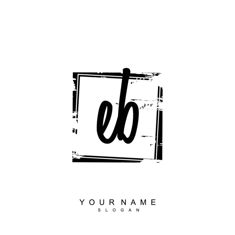 Initial EB Monogram with Grunge Template Design vector