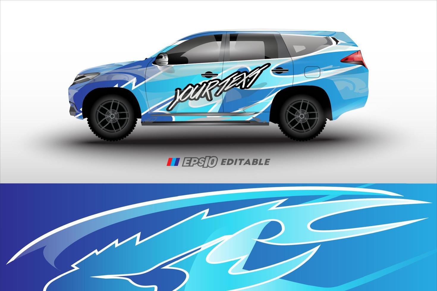 racing car wrap design for vehicle vinyl stickers and automotive company sticker livery vector