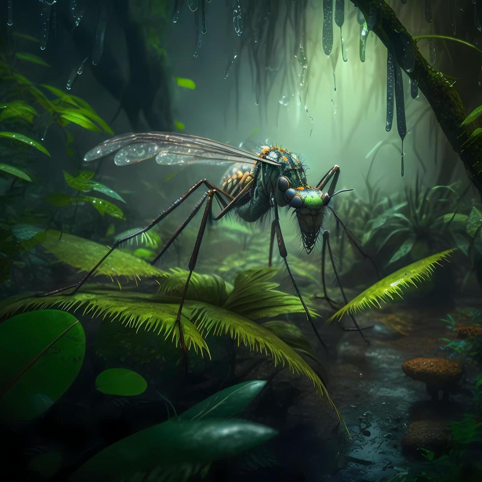 Mosquito. AI Generated photo