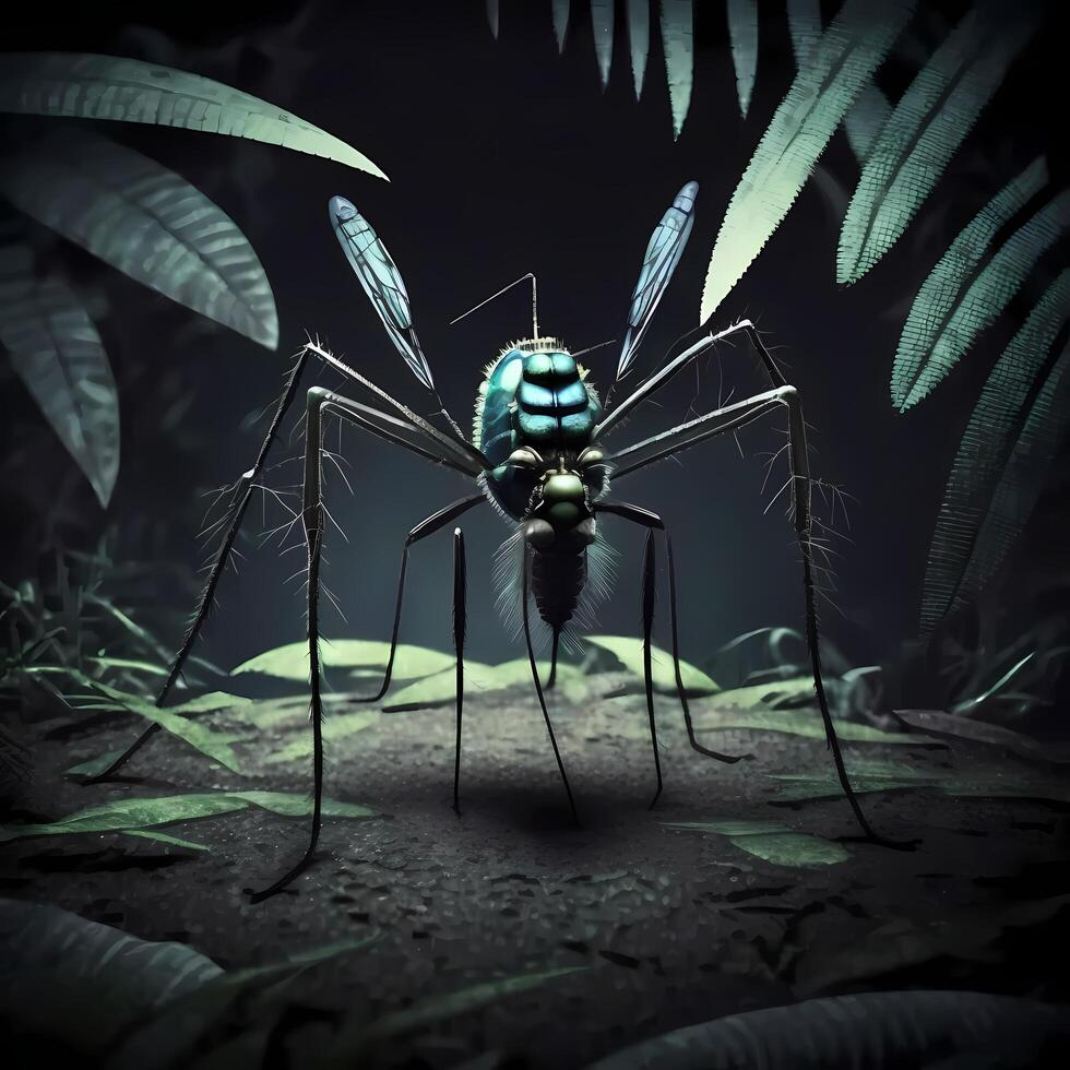 Mosquito. AI Generated photo