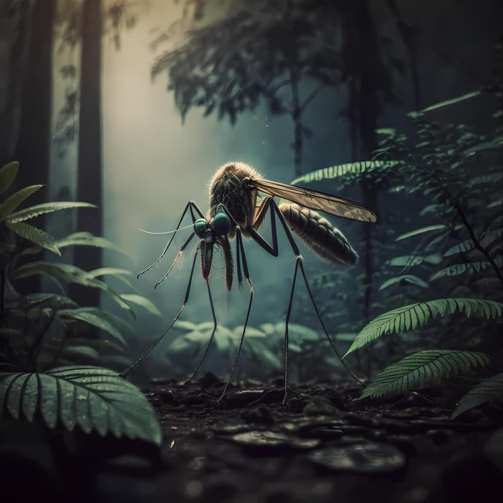 Mosquito. AI Generated photo