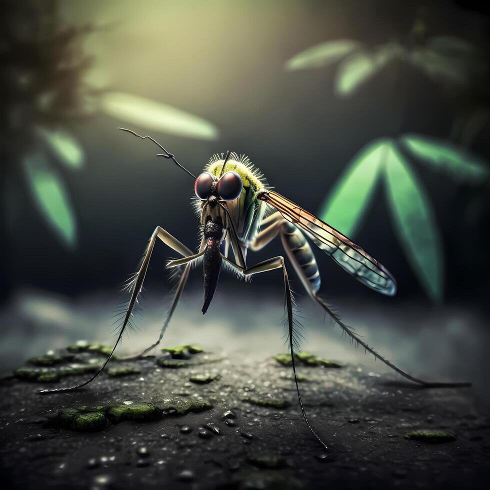 Mosquito. AI Generated photo