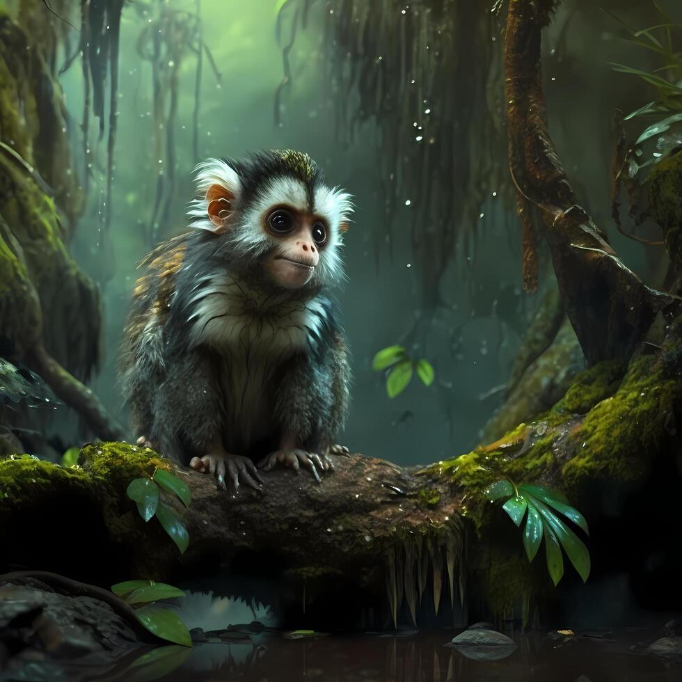 Marmoset Monkey Habitats. photo