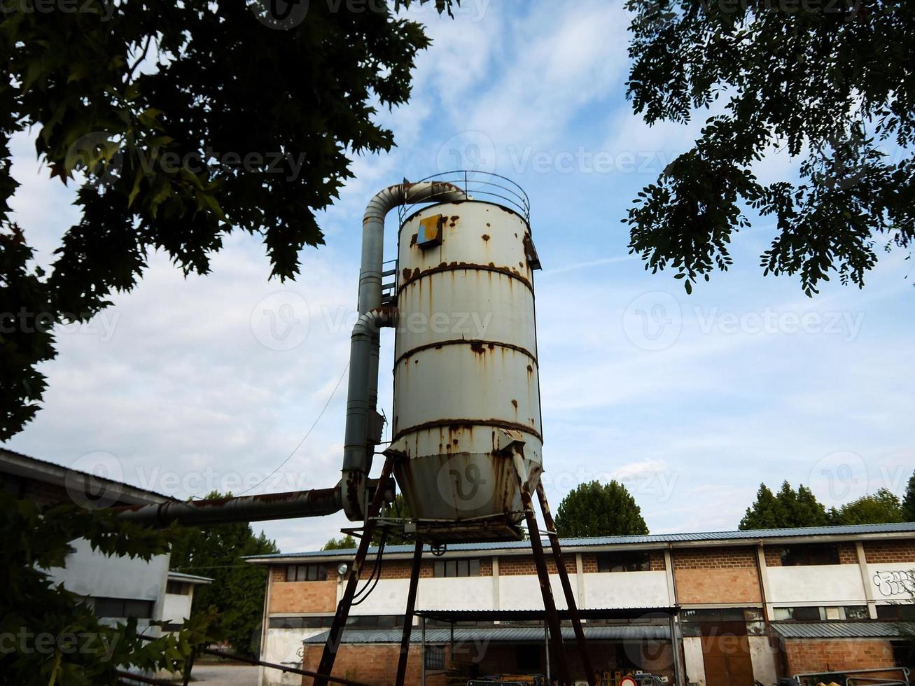Old metal silo photo