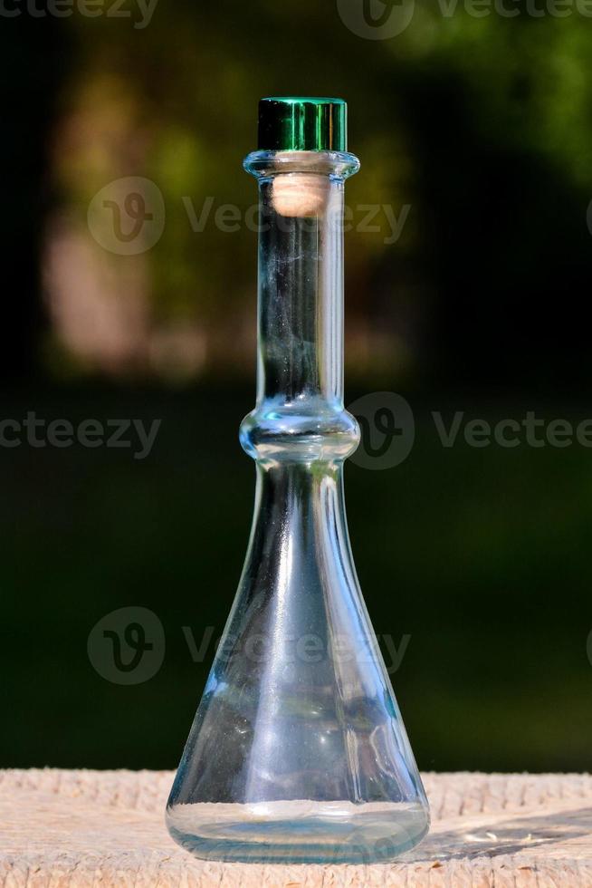 Clear glass bottle photo