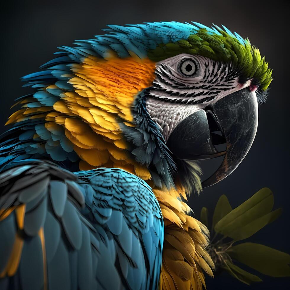 Macaw. aesthetic graphic art photo