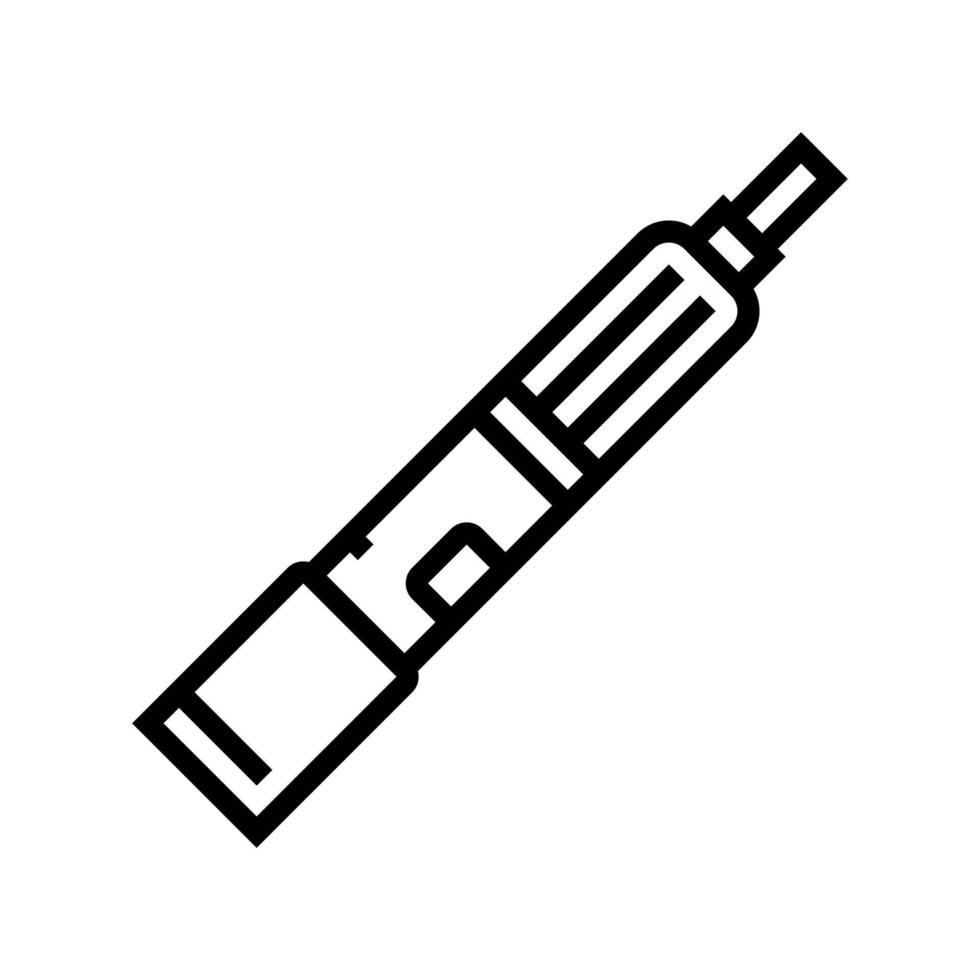 eléctrico cigarrillo nicotina línea icono vector ilustración
