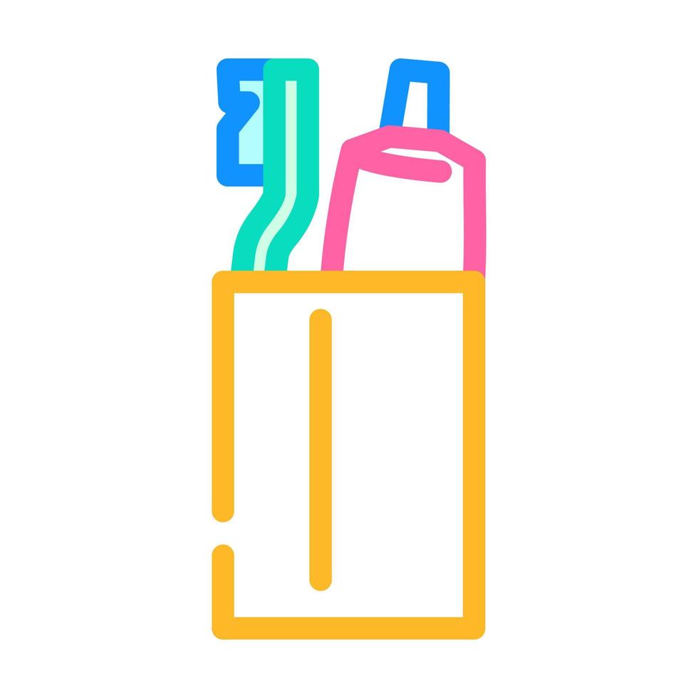 toothbrush holder color icon vector illustration