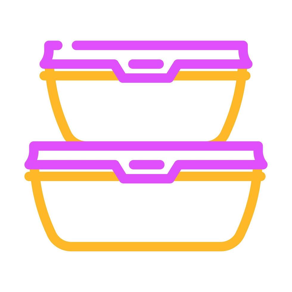 storage bowls kitchen cookware color icon vector illustration