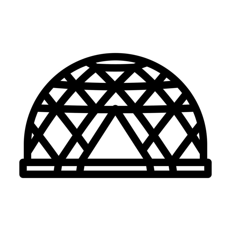 tourism tent vacation line icon vector illustration
