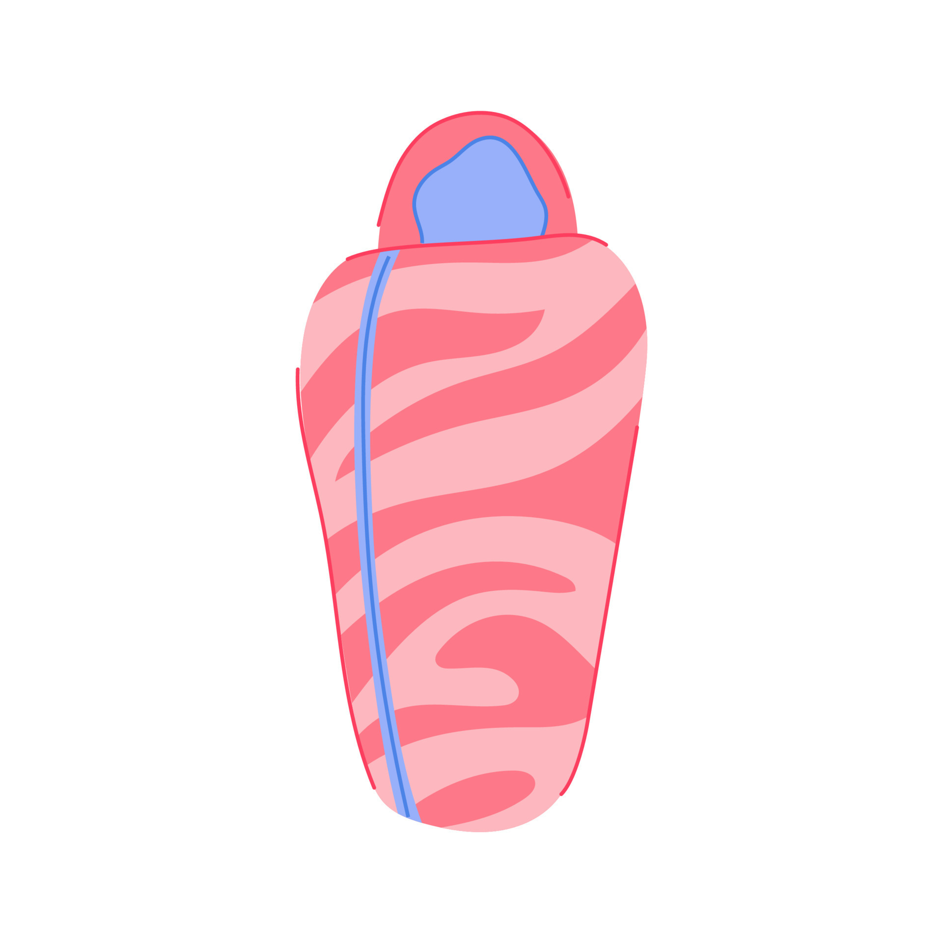 equipment sleeping bag cartoon vector illustration 21754758 Vector Art