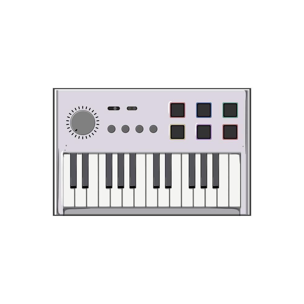 equipment synthesizer audio cartoon vector illustration