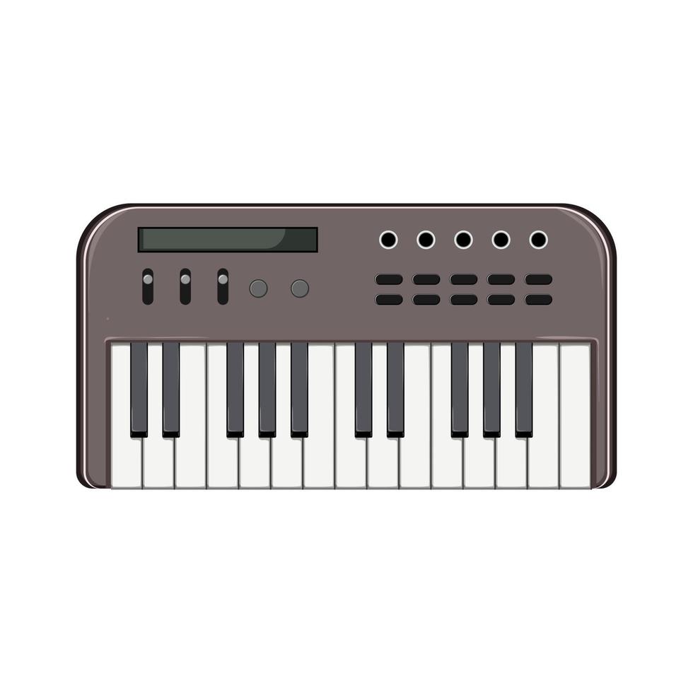 instrument synthesizer audio cartoon vector illustration
