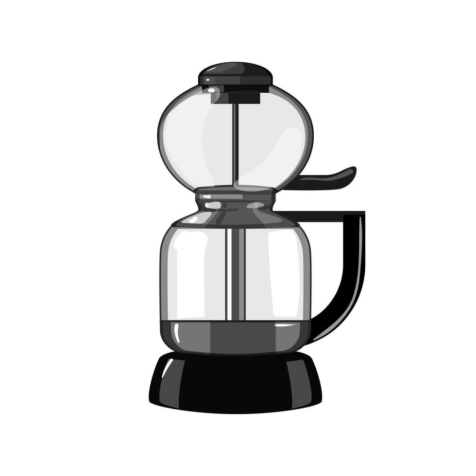 hot syphon coffee maker cartoon vector illustration