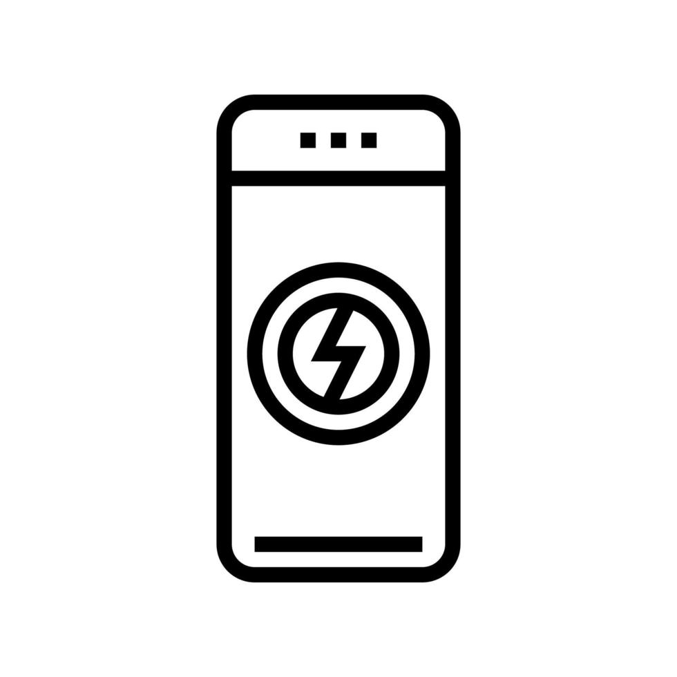 wireless power bank home office line icon vector illustration